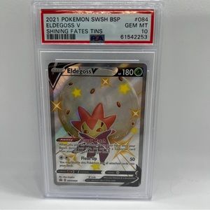 Eldegoss V SWSH084 PSA 10 GEM MINT- Black Star Promo Full Art- Pokémon Card 2021